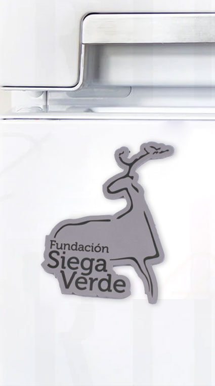 Imán personalizado fundación siega verde
