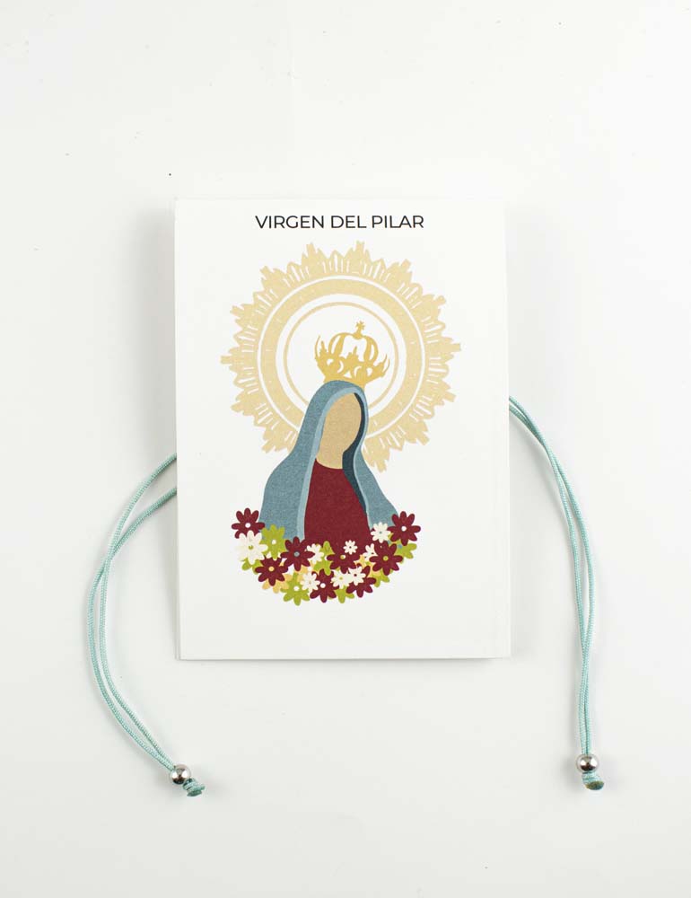 Pulsera macramé color Virgen del Pilar