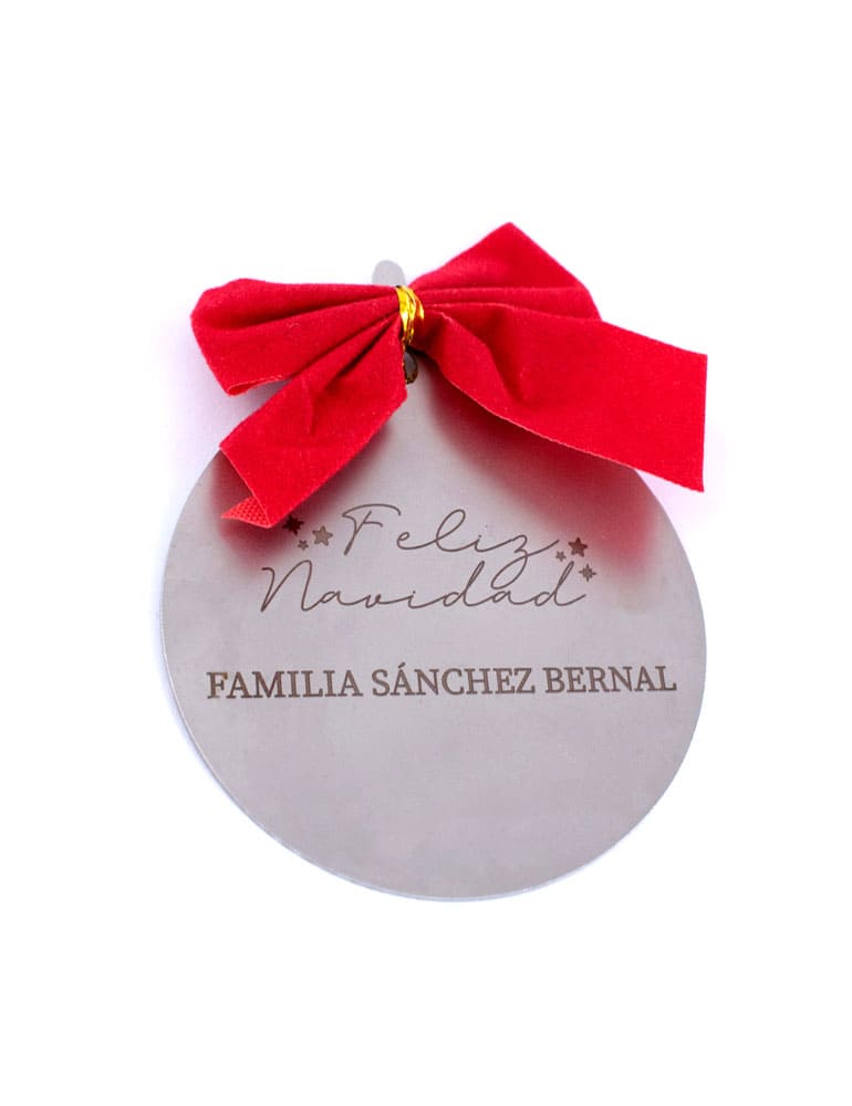 Bola de Navidad Personalizada con tus apellidos familiares