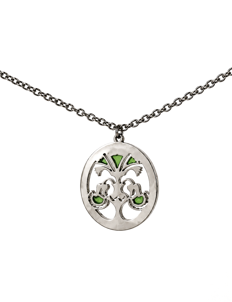 Colgante Árbol de la Vida de Acero Inoxidable con Resina - Imagen 2